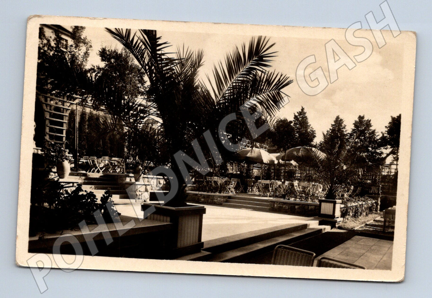 Pohlednice Luhačovice Zahrada hotelu Alexandria (M13074)