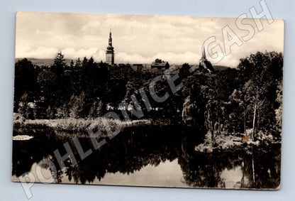 Pohlednice Litovel panorama města do 1950 (M13093)