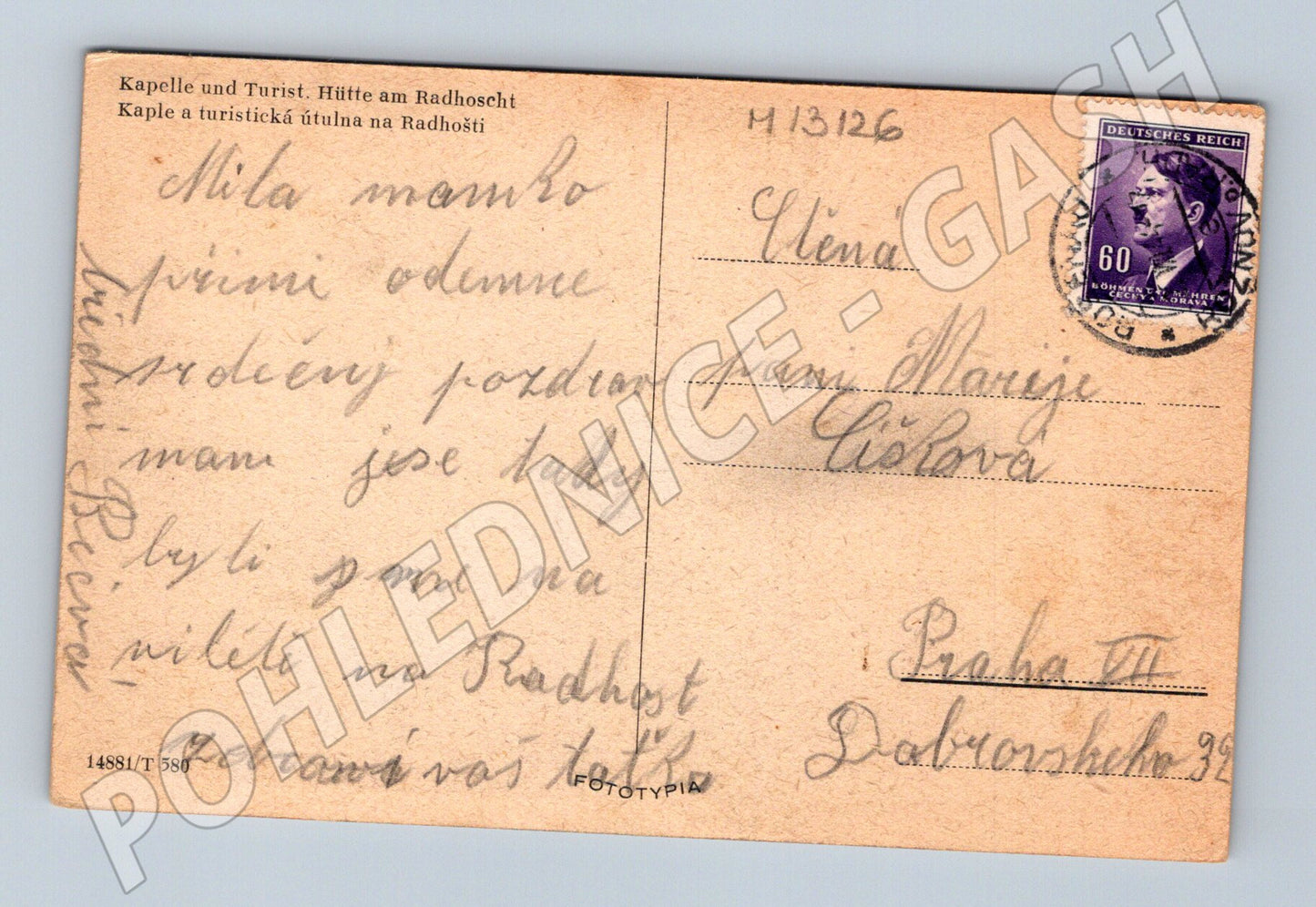 Pohlednice Radhošť kaple a chata (M13126)