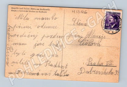 Pohlednice Radhošť kaple a chata (M13126)
