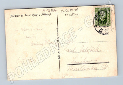 Pohlednice Svatá Hora u Příbrami 1926 (M13134)