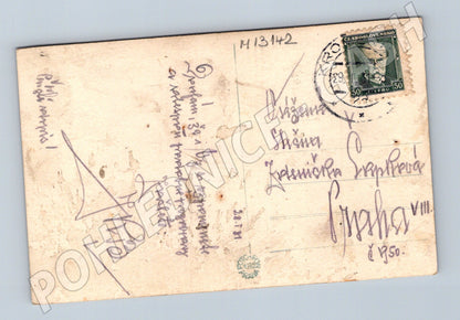 Pohlednice Partie ze zámecké zahrady Kroměříž, 1929 (M13142)