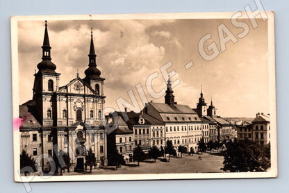 Pohlednice Jihlava náměstí černobíle (M13157)