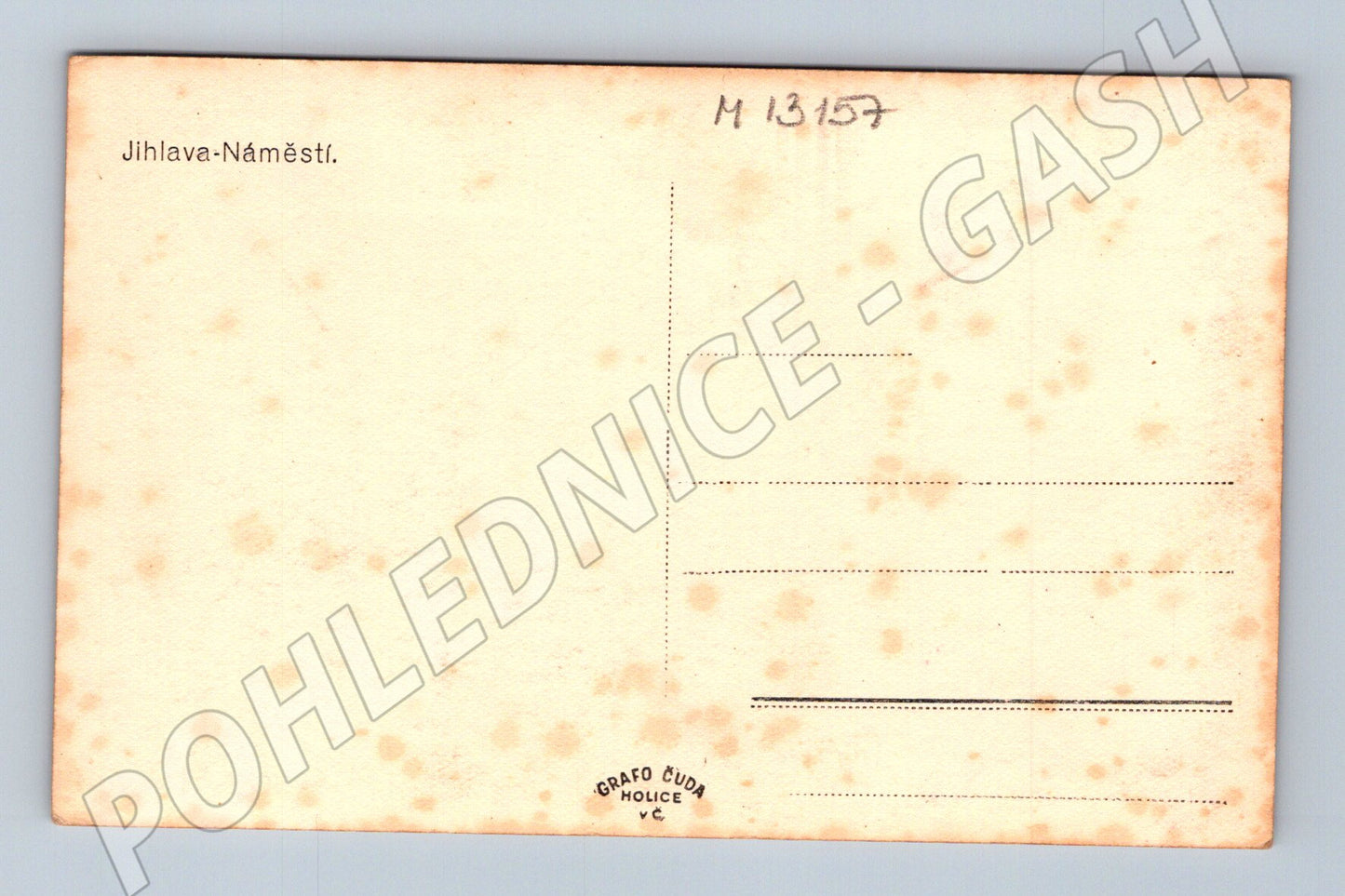 Pohlednice Jihlava náměstí černobíle (M13157)