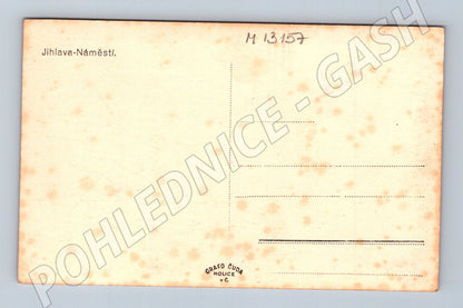 Pohlednice Jihlava náměstí černobíle (M13157)