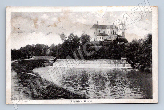 Pohlednice Přeštice kostel, ČR (M13175)