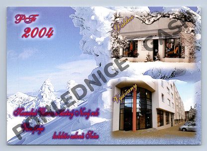 Pohlednice PF 2004 Salon Soňa Praha zimní motiv (M1318)