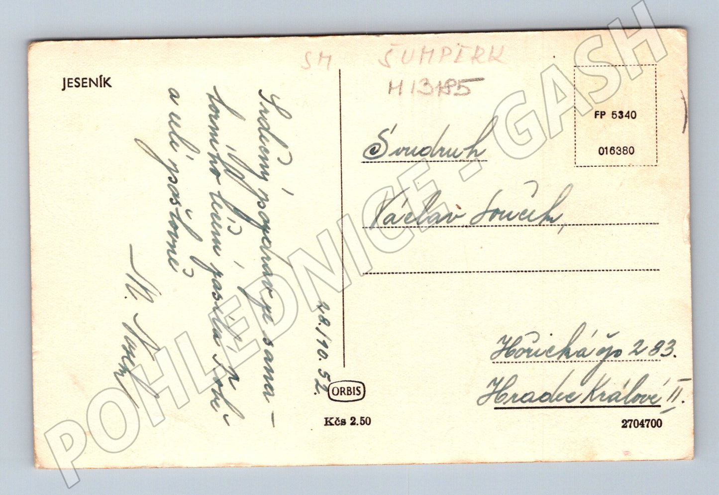 Pohlednice Jeseník Historie (M13185)
