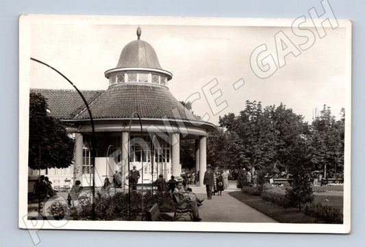 Pohlednice Lázně Poděbrady kolonáda 1931 známka a razítko (M13193)
