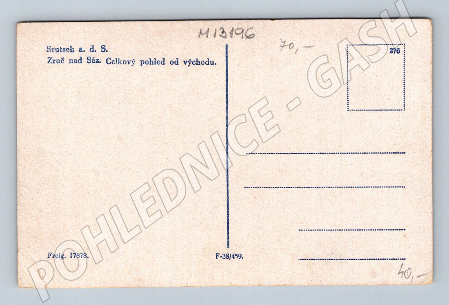 Pohlednice Zruč nad Sázavou zámek celkový pohled (M13196)