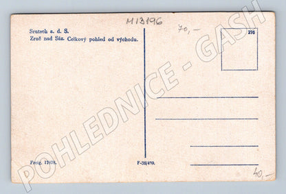 Pohlednice Zruč nad Sázavou zámek celkový pohled (M13196)