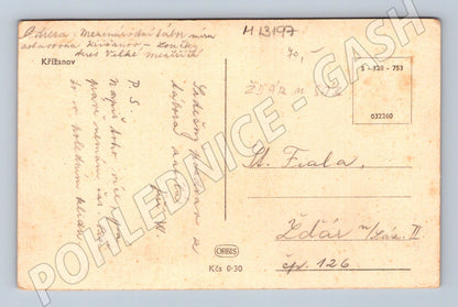 Pohlednice Křižanov stará do 1950 (M13197)