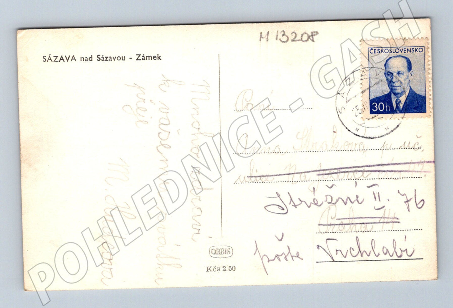 Pohlednice Sázava nad Sázavou zámek (M13208)