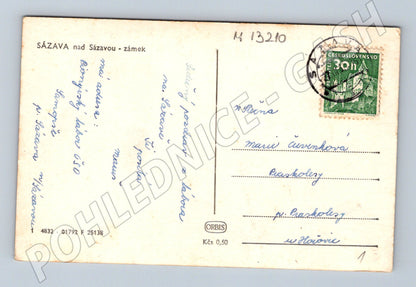 Pohlednice Sázava nad Sázavou zámek (M13210)