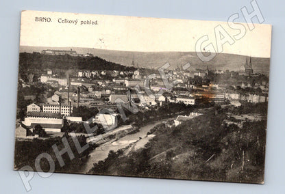 Pohlednice Brno celkový pohled 1922 černobílá (M13215)