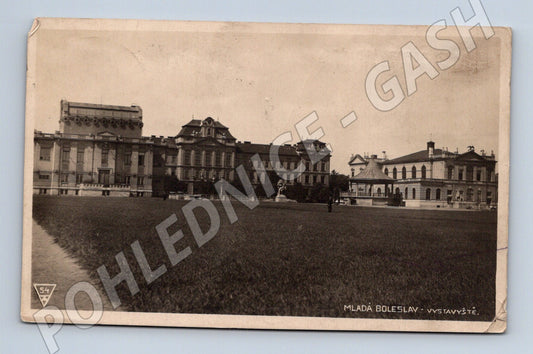 Pohlednice Mladá Boleslav výstaviště 1927 poštou prošlá (M13230)