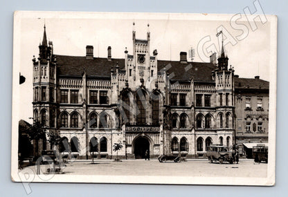 Pohlednice Nový Bydžov radnice historická ČSR 1938 (M13235)