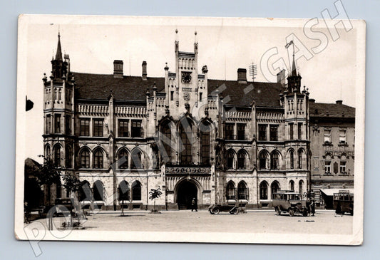 Pohlednice Nový Bydžov radnice historická ČSR 1938 (M13235)