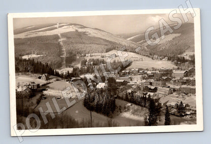 Pohlednice Janské Lázně Krkonoše zimní panorama stará (M13243)
