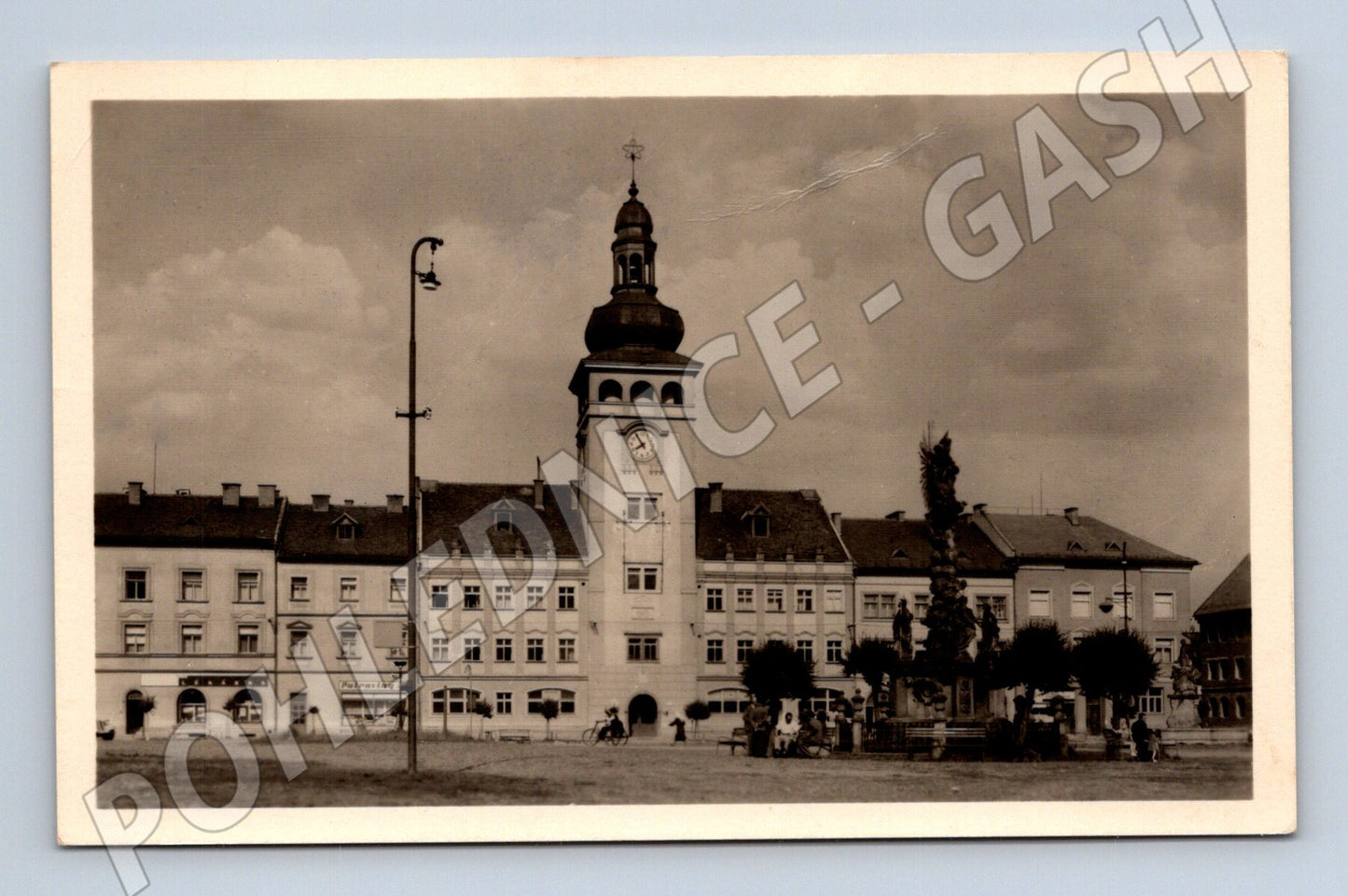 Pohlednice Fulnek Komenského náměstí radnice historická (M13244)