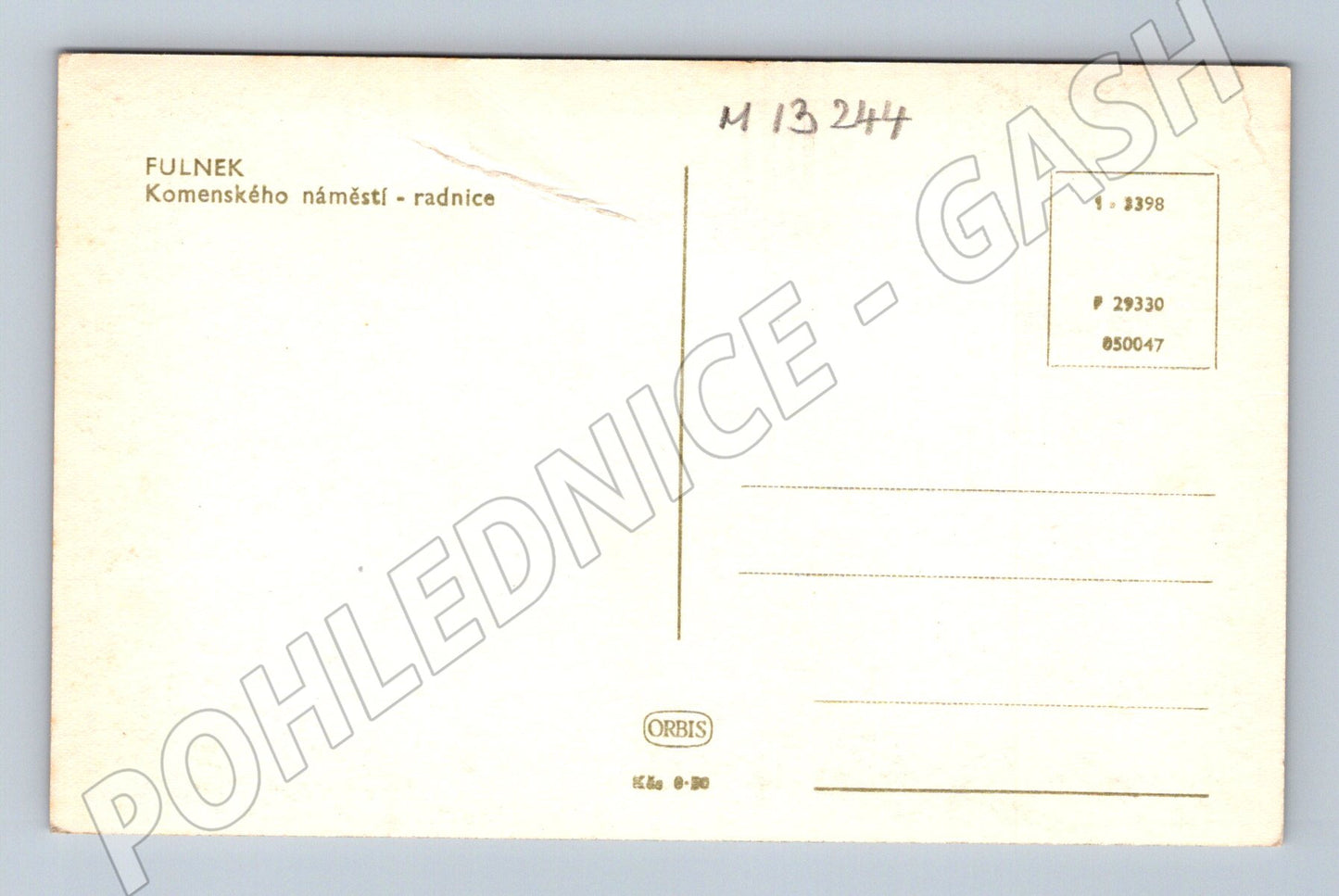 Pohlednice Fulnek Komenského náměstí radnice historická (M13244)