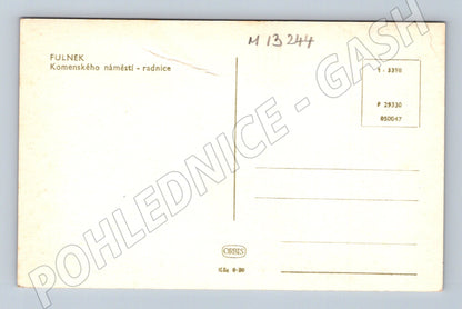 Pohlednice Fulnek Komenského náměstí radnice historická (M13244)