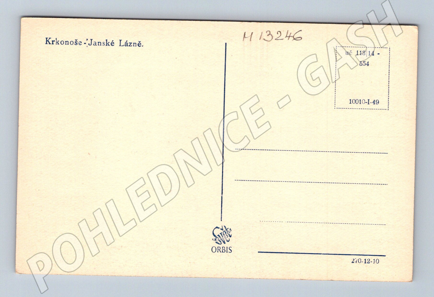 Pohlednice Janské Lázně Krkonoše Orbis 1. polovina 20. století(M13246)