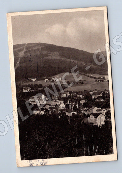 Pohlednice Janské Lázně Krkonoše 1930 razítko a známka (M13256)