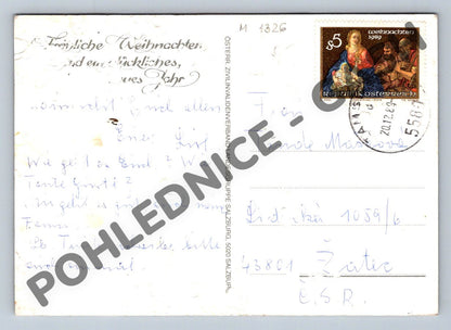 Pohlednice Narození Ježíše Rakousko 1989 umělecký motiv (M1326)