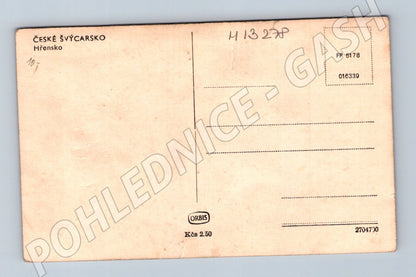 Pohlednice České Švýcarsko Hřensko parník na řece (M13278)