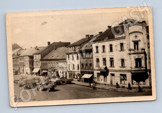Pohlednice Sokolov náměstí 9. května ČSR razítko známka (M13284)