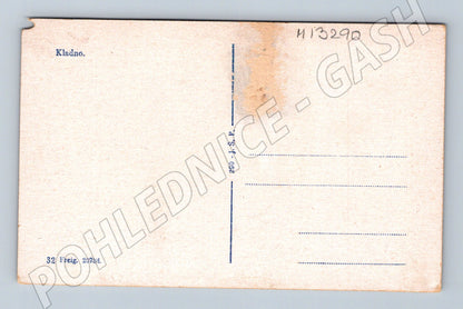 Pohlednice Kladno historická roh s kavárnou Slavie do 1950 (M13290)