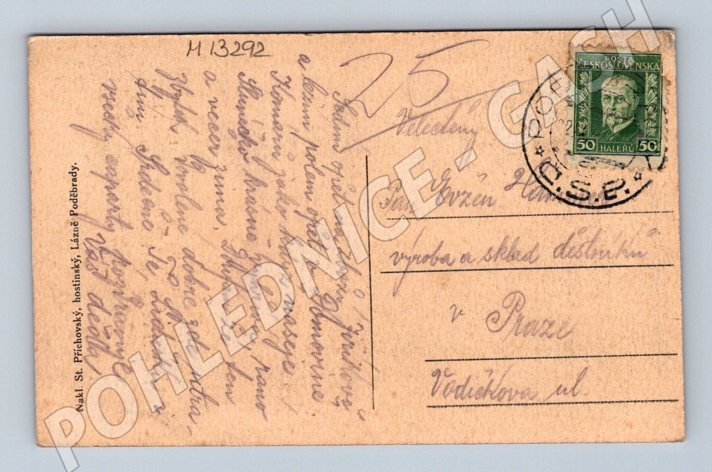 Pohlednice Poděbrady poprava kutnohorských havířů 1496 (M13292)