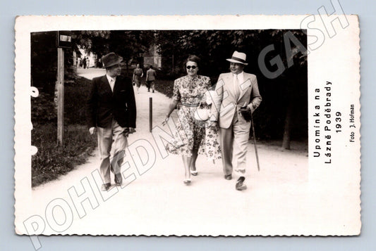 Pohlednice Lázně Poděbrady 1939 historická J. Hofman (M13293)