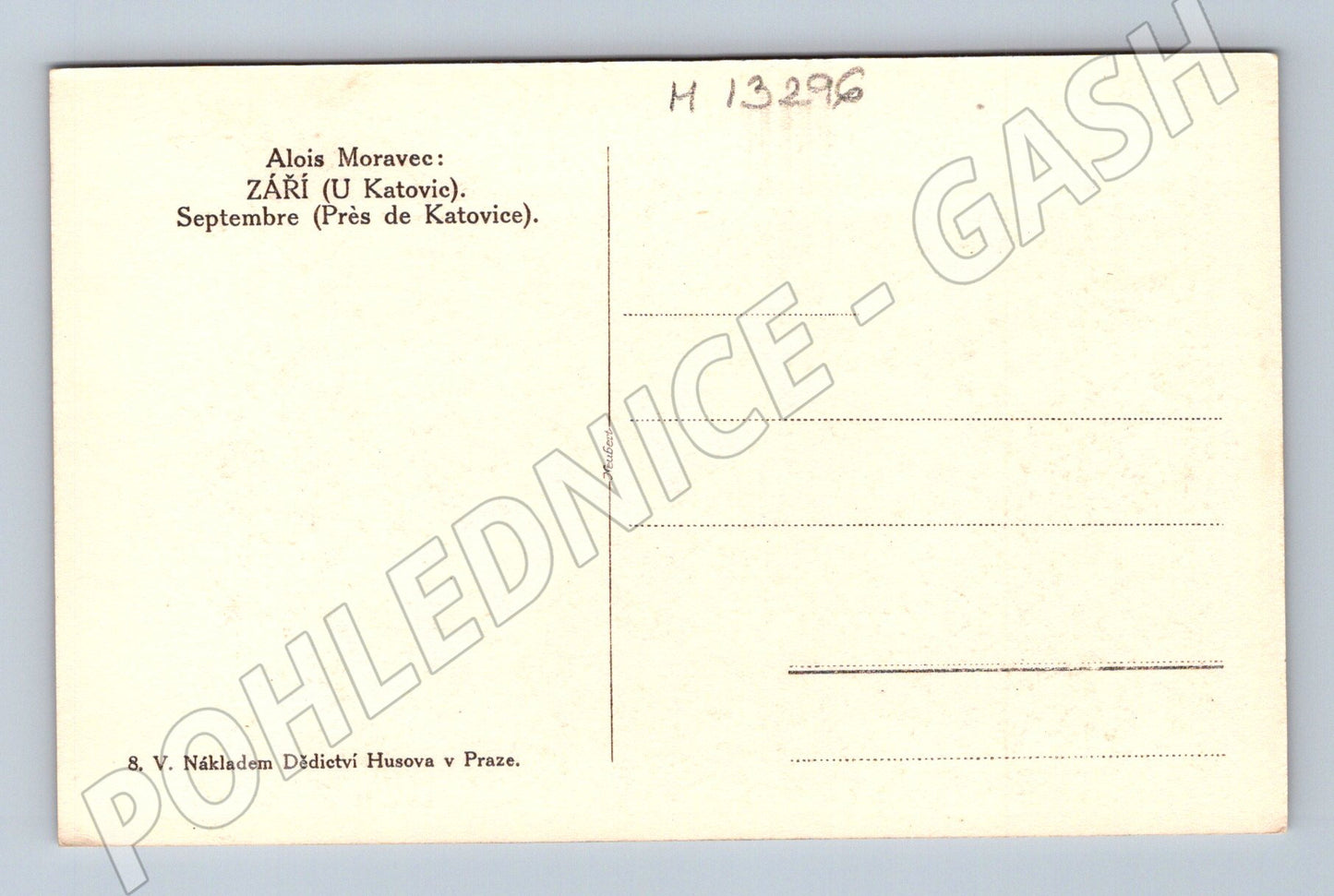 Pohlednice Alois Moravec Září u Katovic umělecká (M13296)