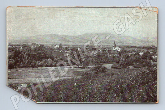 Pohlednice Jablunkov panorama stará do 1950 (M13314)