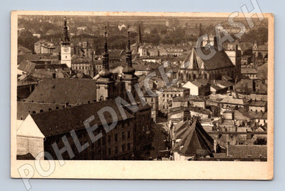 Pohlednice Olomouc panorama historická před 1950 (M13317)