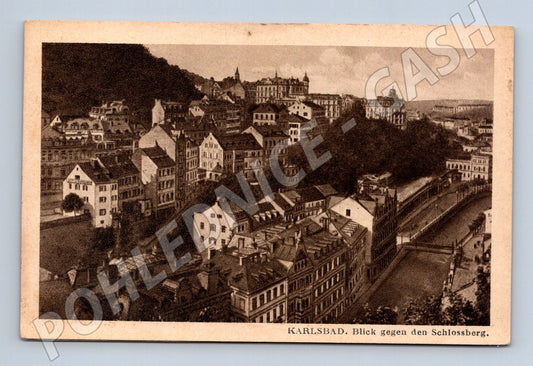 Pohlednice Karlovy Vary Zámecký vrch historická (M13327)