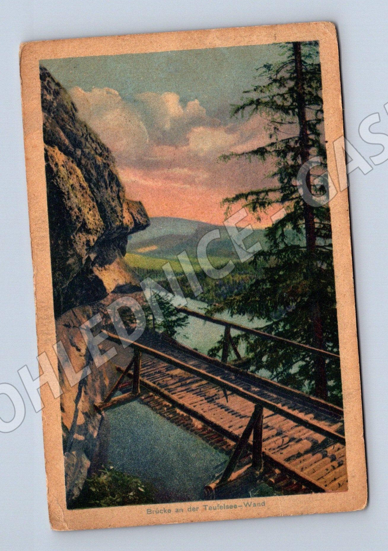 Pohlednice Most u Teufelsee Wand J. Seidel do 1950 (M13359)