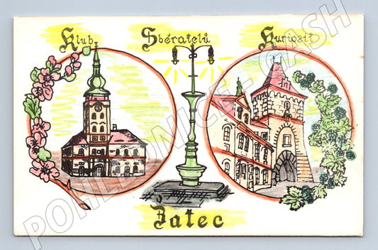 Pohlednice Žatec Klub sběratelů kuriozit kresba (M13360)