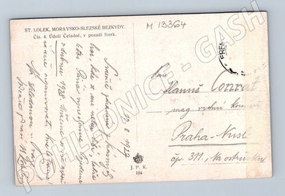 Pohlednice Údolí Čeladné Beskydy St. Lolek 1924 (M13364)