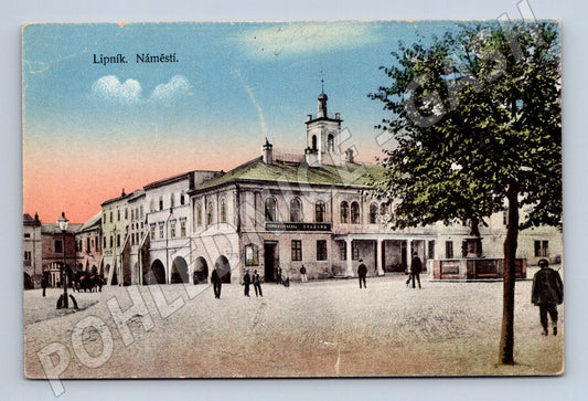 Pohlednice Lipník nad Bečvou náměstí historická (M13385)