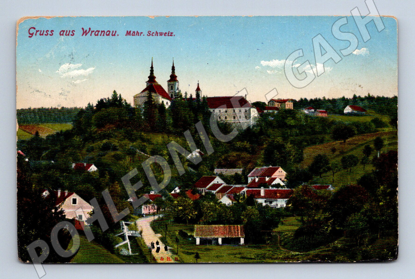 Pohlednice Vranov nad Dyjí historická odeslaná 1908 (M13393)