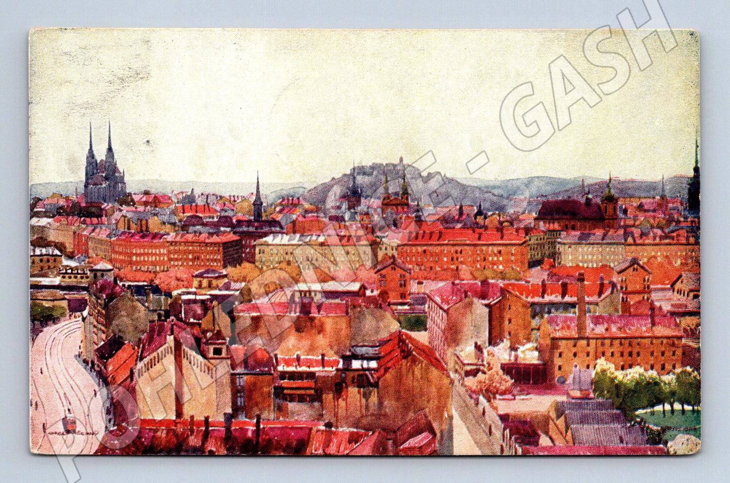 Pohlednice Brno panorama historická 1933 (M13395)