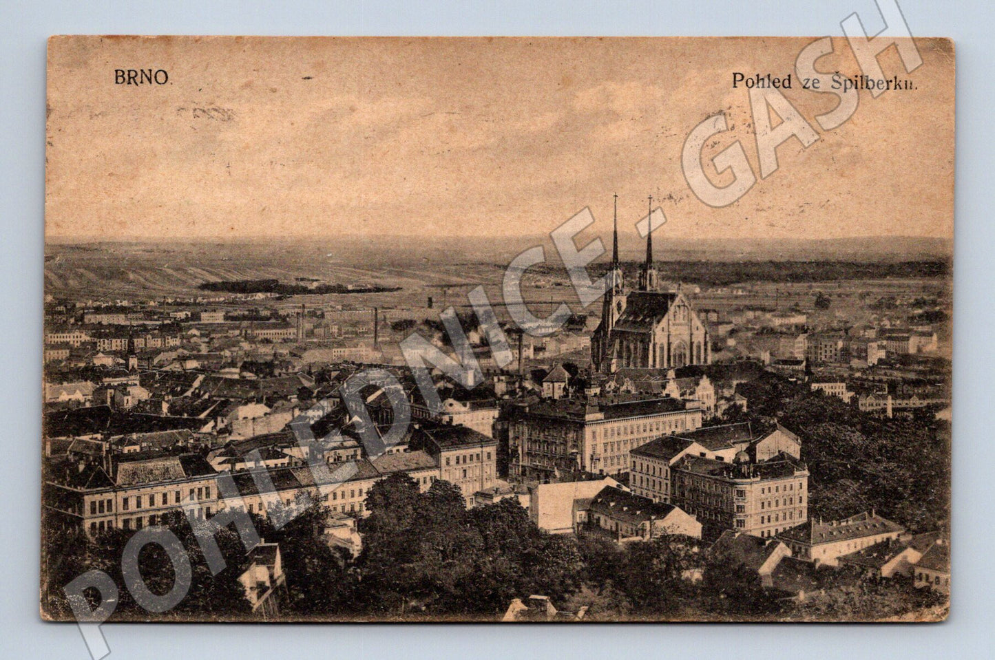 Pohlednice Brno Špilberk historická poštovní 1920 (M13397)