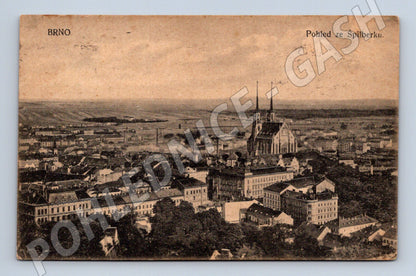 Pohlednice Brno Špilberk historická poštovní 1920 (M13397)