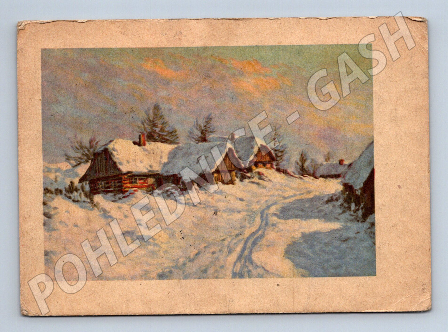 Pohlednice Zasněžené chalupy ČSR do 1950 (M13420)