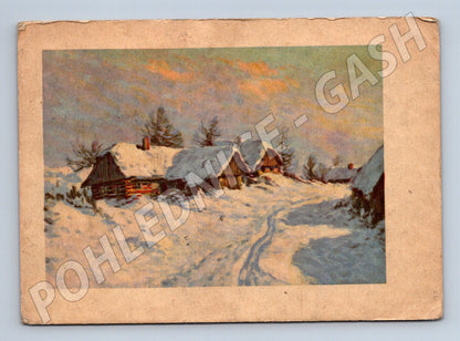 Pohlednice Zasněžené chalupy ČSR do 1950 (M13420)