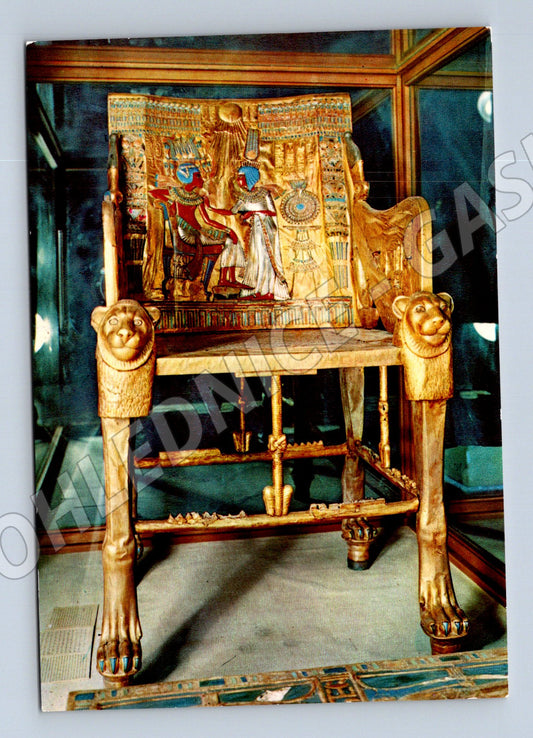 Pohlednice Egypt Zlatý královský trůn (M13436)