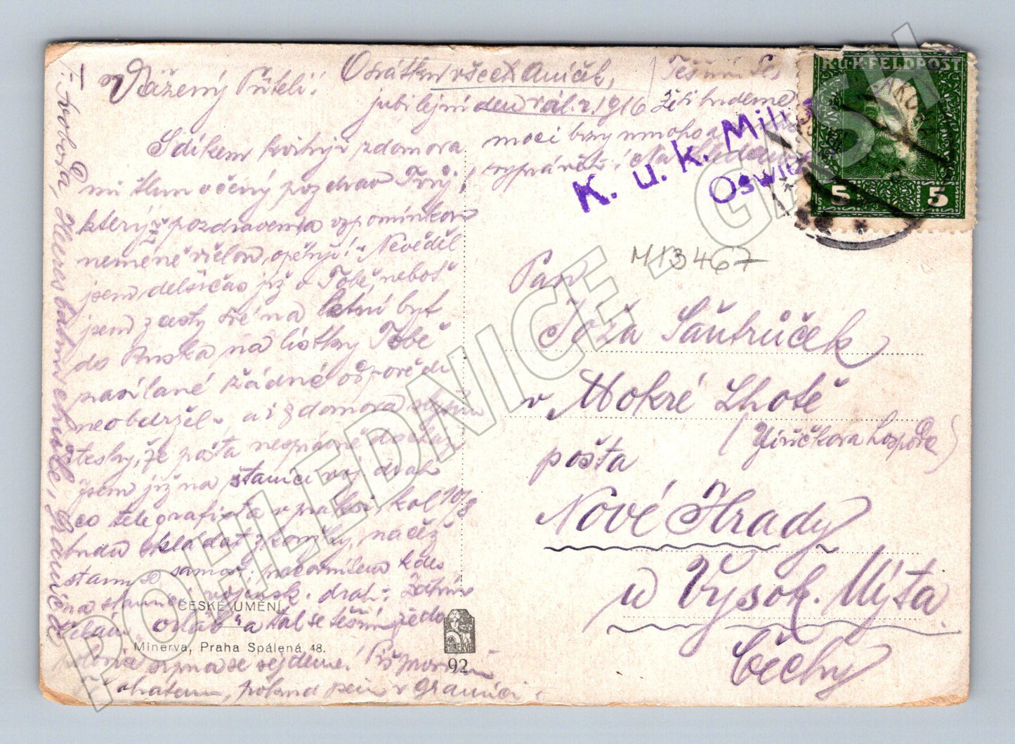 Pohlednice Včelín v květnu (B. Jaroněk, M13467)